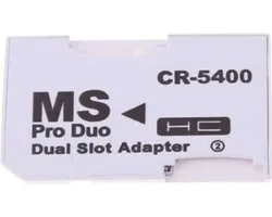 Micro SD naar Memory Stick Pro Duo - Geheugenkaart Adapter - geschikt voor o.a. PSP of Camera Sony - Wit