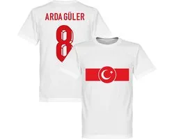 Turkije Arda Güler 8 Banner T-Shirt - Wit - Kinderen - 104