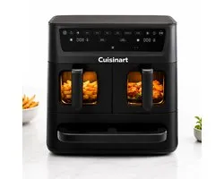 Cuisinart Tri Zone 13,6 L Airfryer & Oven - 3 zones Heteluchtfriteuse (2x4,3 L + 5 L) - 9 functies - Sync Cooking - PFAS-vrije keramische coating – 3000W - Zwart