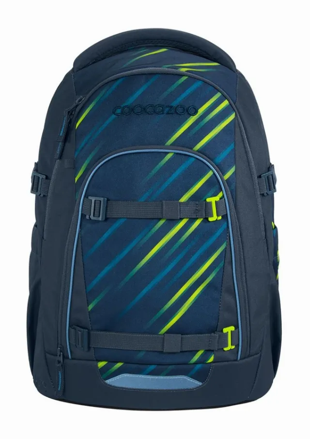 coocazoo Mate School Backpack Schulrucksack Rucksack Fast Lime dunkelblau Neu