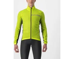Castelli Windjack Heren Lime Grijs - SQUADRA STRETCH JACKET ELECTRIC LIME DARK GRAY - L