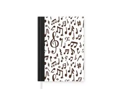 Carnet - Cahier d'écriture - Notes de musique - Motifs - Musique - Carnet - Format A5 - Bloc-notes