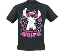 Lilo & Stitch Embrace The Weird Heren T-shirt - zwart - M
