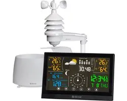 Denver Weerstation Binnen en Buiten - 8 in 1 - Draadloze Buitensensor - Weersvoorspelling - Wind & Regen - Radiogestuurd - WS650