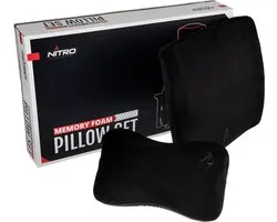 Nitro Concepts Memory Foam Kissen-Set - schwarz/schwarz