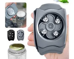 Blikopener topless - Anti snijrand - Multifunctionele blik opener - Can opener - Grijs