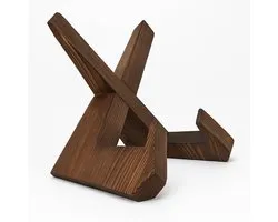 Adore Maison Houten Boekenstandaard – Luxe Kookboekhouder & Tablethouder – Duurzaam Massief Hout – Donkerbruin