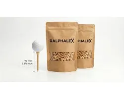 RALPHALEX Golf Tees Bamboo - 2 zakken (2x50 tees)