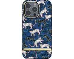 Richmond & Finch - Trendy iPhone 13 Pro Hoesje | blue leopard