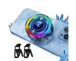 Fokelyi - Mobiele Telefoon Koeler - Telefoon Koeler - Phone Cooler - Smartphone Radiator - Zwart - RGB