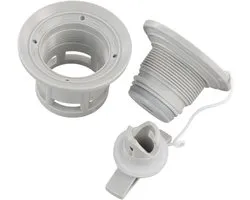 Opblaasboot Ventiel Adapter - Luchtslang Connector - Snel Opblazen - Zes Gaten Ontwerp - 62.5 x 43.4 mm - Grijs