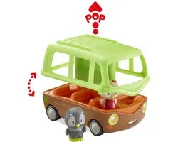 Klorofil De Avonturen Bus Speelset - Interactief kinderspeelgoed - Met figuur uit de "Nocty" familie van uilen - Speelgoed vanaf 18 maanden