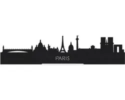 Debout Skyline Paris Bois Zwart - 40 cm - Décoration design - Décoration à poser