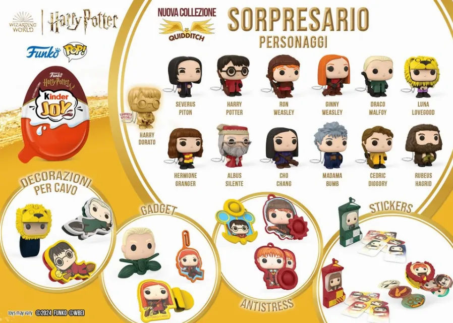 Harry  Potter Quidditch Funko Pop Sorpresine A Scelta Kinder Joy Italia 2024