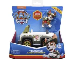 Spinmaster PAW Patrol LA PAT' PATROUILLE - VOITURE + FIGURINE TRACKER - Voiture de 15 cm Avec 1 Figurine À Collectionner - Pat' Patrouille jouet - - Jouet Enfant 3 Ans et +