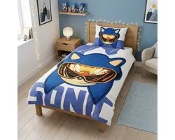 Housse de couette Sonic - Une personne - 140 x 200 cm + 65 x 65 cm - Flanelle de polyester