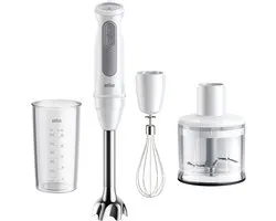 Braun MultiQuick 5 MQ50.236M – Staafmixer - 21 snelheden - RVS Staafmixervoet met hakmolen, garde en beker - Wit - 1000 W