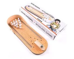 Mini bowling Kinder – Jeu de bowling compact avec boule en acier