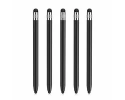 Consumerce® Touchscreen Stylus Pen - Zwart - 5 Stuks - Geschikt voor Android Samsung Apple iPad Tablet Smartphone - Pennen Universeel - Set van 5 Styluspennen