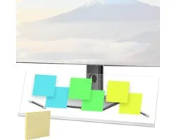 Monitor Memobord - Met plakbriefjes - Bureau Organizer - Acryl Sticky Note Houder - Office Essentials - 35x12 cm - Desk Accessories - Scherm Notitiehouder - Berichtenbord - kantooraccessoires - Kantoor Organizer voor Berichten en Notities