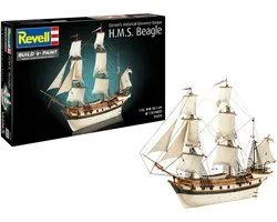 Revell Modelbouwpakket Schepen - 05458 H.M.S. Beagle -Darwin#039 Historical Discovery Barque - Schip Plastic - 1:96 - Modelbouw