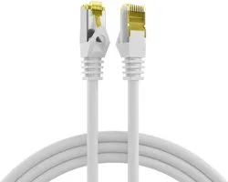 2x Câble de raccordement Cat.6A- Cat7 10G S/FTP PIMF Wit 3 m - LabKot