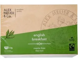 Mélange anglais grand présentoir 100 sachets de thé 2 grammes Alex Meijer
