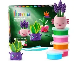 Hey Clay Groene Team Argile à modeler pour jouer + accessoires, 15 couleurs