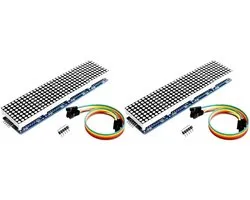 MAX7219 Dot Matrix Module - 2 stuks met rode kleur