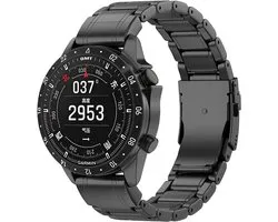 Strap-it Premium titanium band - quickfit 22mm geschikt voor Garmin Fenix 5 (Plus) / Fenix 6 (Pro) / Fenix 7 (Pro, Sapphire, Solar) / Fenix 8 - 47mm / Epix (Pro) Gen 2 - 47mm / Quatix 5 / 6 / 7 / Instinct 1 / 2 / 3 - 45mm (zwart)