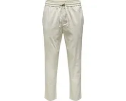 ONLY & SONS ONSLINUS CROP 0007 COT LIN PNT NOOS Heren Broeken - Silver Lining