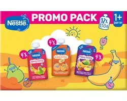 Nestlé Fruits Summer Multipack - Knijpfruit - 3 smaken - 12+ maanden - 12 x 110g