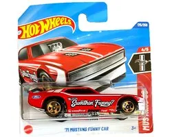 HOT WHEELS '71 MUSTANG FUNNY CAR SUMTHIN FUNNY RED175/250 1:64 HW MUSTANG 60th SHORT CARD
