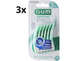 GUM Soft Picks PRO Medium – 3 x 60 Pièces - Emballage économique