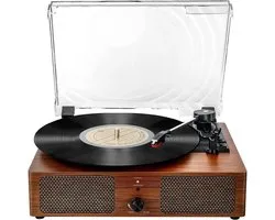 Mersoco - Bluetooth Vinyl Platenspeler - Draagbaar met Ingebouwde Speakers - USB/RCA - 33/45/78 RPM
