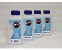 4x Détartrant Philips Senseo Machine à café CA6520/00 - Convient à tous les appareils Senseo - Détartrant liquide - Bouteille refermable - 250ml