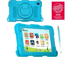 DEPLAY Kids Tablet SMART - Tablette enfant - Tablette enfant à partir de 3 ans - Batterie 5000 mAh - Stylo, Étui de protection & Protecteur d'écran - Android 13 - Tablette Enfant - 8 Pouce - Bleu