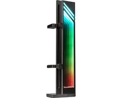 Support GPU Kolink Core Pro, effet Infinity Mirror ARGB, hauteur réglable, aluminium anodisé, noir