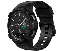 Spigen Rugged Armor Pro Samsung Galaxy Watch 4 46MM Case Bandje Zwart