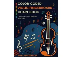 Color-Coded Violin Fingerboard Chart Book - Learn Every Note on the Violin Fast (First Position Notes))