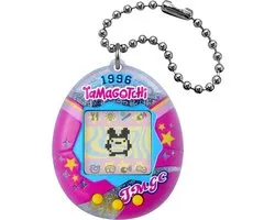 Bandai – Tamagotchi Original – College Sweat – Interactief dier LCD-scherm in het Frans, Mini-spellen – Cadeau-idee Virtueel dier spel – Tamagotchi Roze en Zilver – Kinderspeelgoed 8 jaar en + – 46175