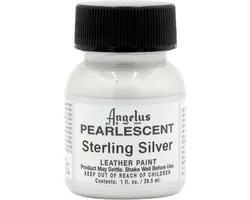 Angelus Leather Acrylic Paint - peinture textile pour tissus cuir - base acrylique - 29.5ml - Mother of Pearl Argent