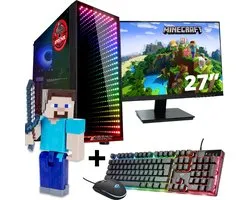 ScreenON - Gaming Set - Minecraft Steve Hero - V2 (GamePC + écran 27 pouces + clavier + souris)