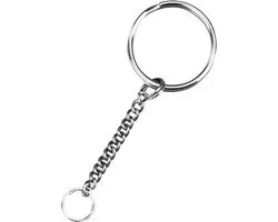 Hobby sleutelringen/sleutelhangers met ketting - 5x - DIY sleutelhangers maken - Knutsel materiaal