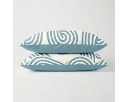 Dekbed-Discounter - Fresh and Co Kussenslopen 60 x 70 cm - Set van 2 kussenslopen - Wasbaar op 40 graden - Anti-allergisch - Curvy Lines