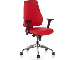hjh office Pro-Tec 200 - Chaise de bureau - Tissu - Rouge