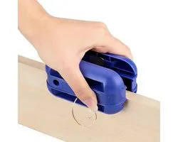Edge Glue Trimmer Quad Trimmer Tool with Tungsten Carbide Blades, Hand Planer and Deburring, Multi-Way Edge Angle Chamfer and Scraper for Wood, PVC, ABS, Melamine (Blue)