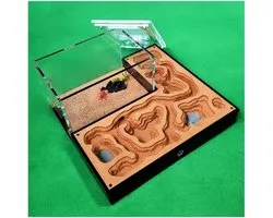 Ferme à fourmis Château - Habitat pour fourmis - Observer les fourmis - Design Acrylique et Plâtre - 25x27x4cm - Transparent