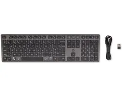 HP 720 Multi-Device Rechargeable Wireless Keyboard- AZERTY- ISO Enter- Zwart