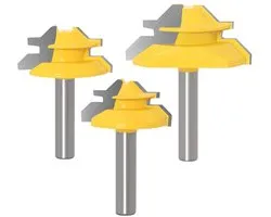 Solidchoice - 45 Graden Lock Mitre Router Bit voor Houtbewerking (3 Stuks)